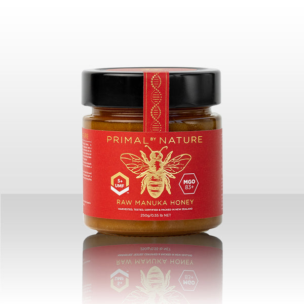 Primal By Nature Glass Jar Genuine 100% Pure Manuka Honey UMF5+ MGO83+ 250g